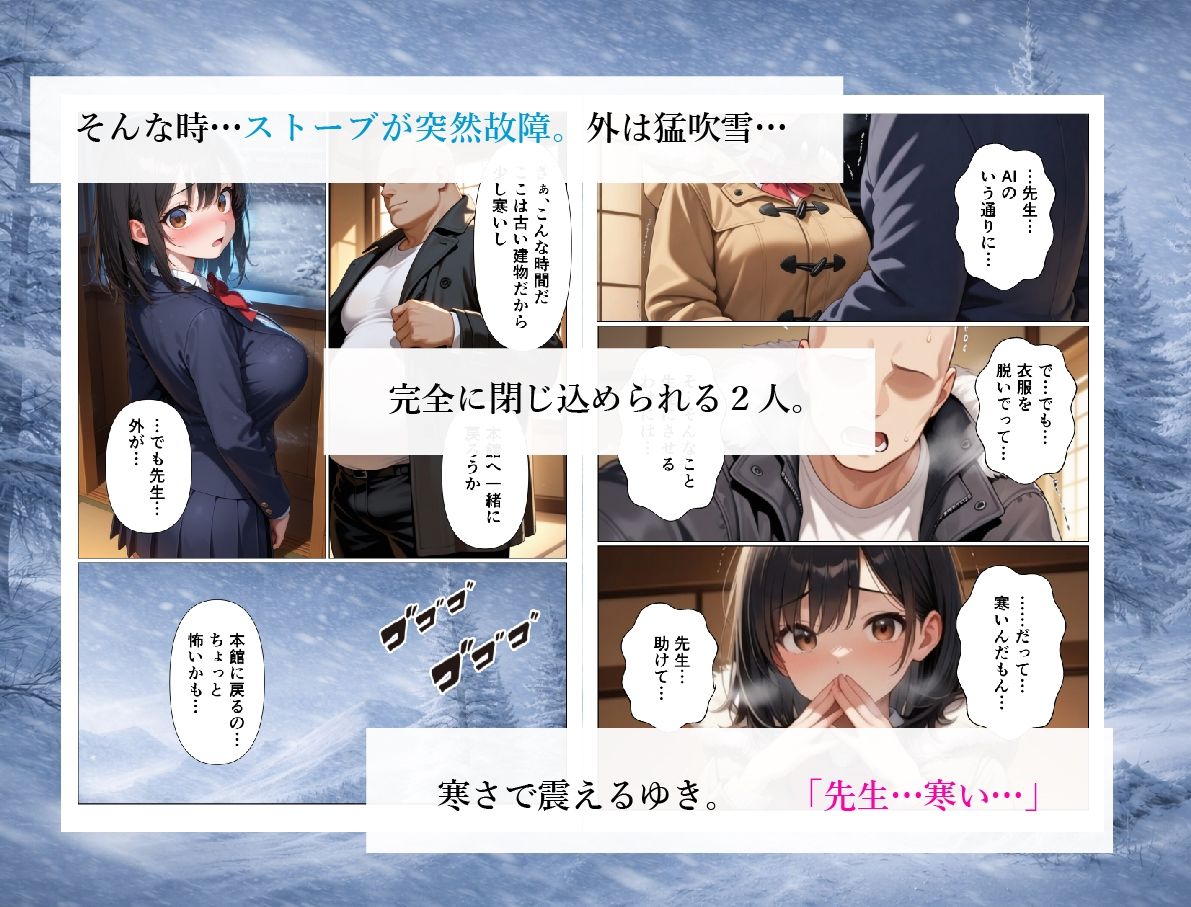 ストーブ故障で凍えている内気美女の教え子を中出しセックスであっためてあげる話 サンプル画像3