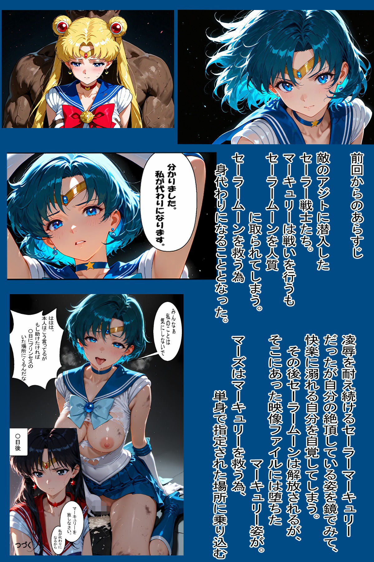 セーラー戦士敗北  仲間を助ける為だから サンプル画像1