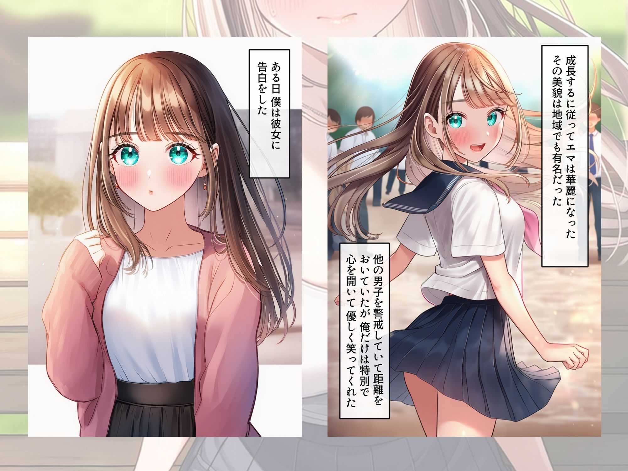 ターコイズアイズの巨乳ハーフ彼女がおじさんに寝取られた話 サンプル画像3