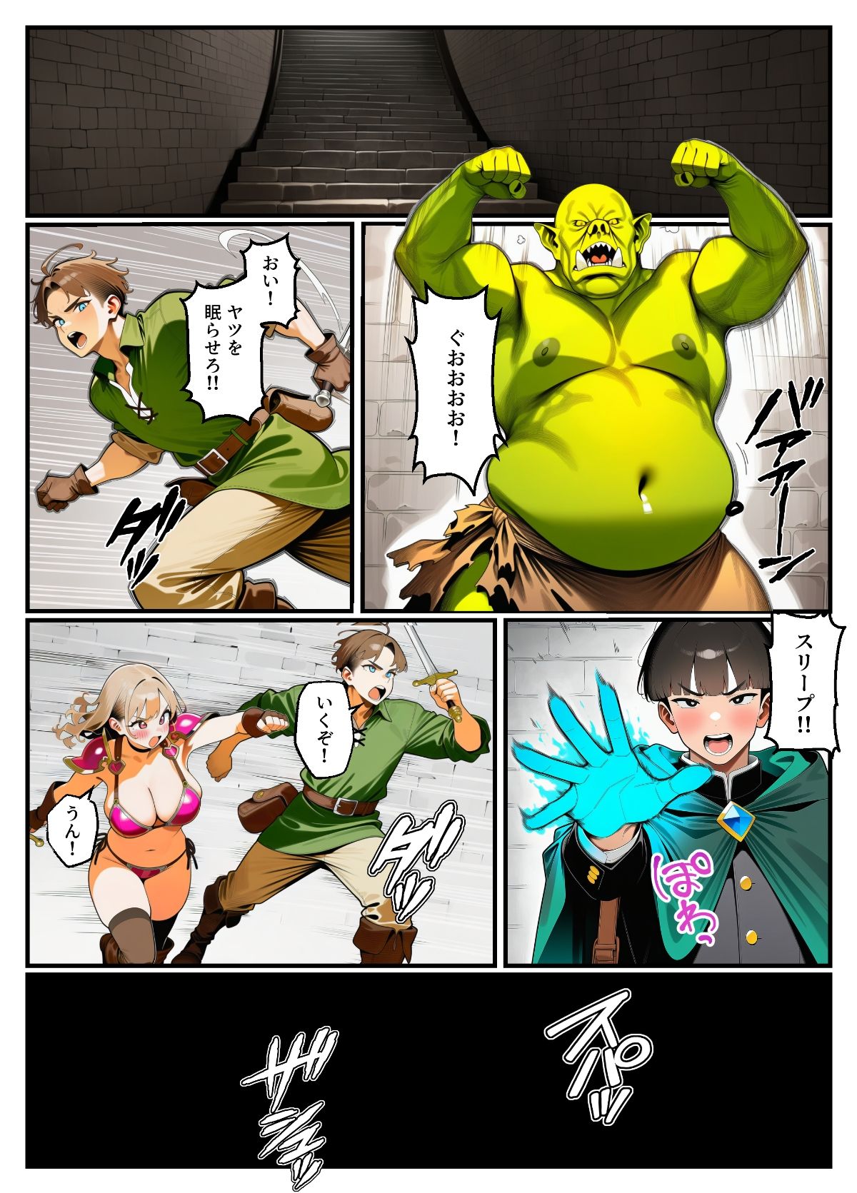 パーティメンバーのビキニアーマー生意気ギャルを魔法の力で寝取ります！【お試し版】 サンプル画像1