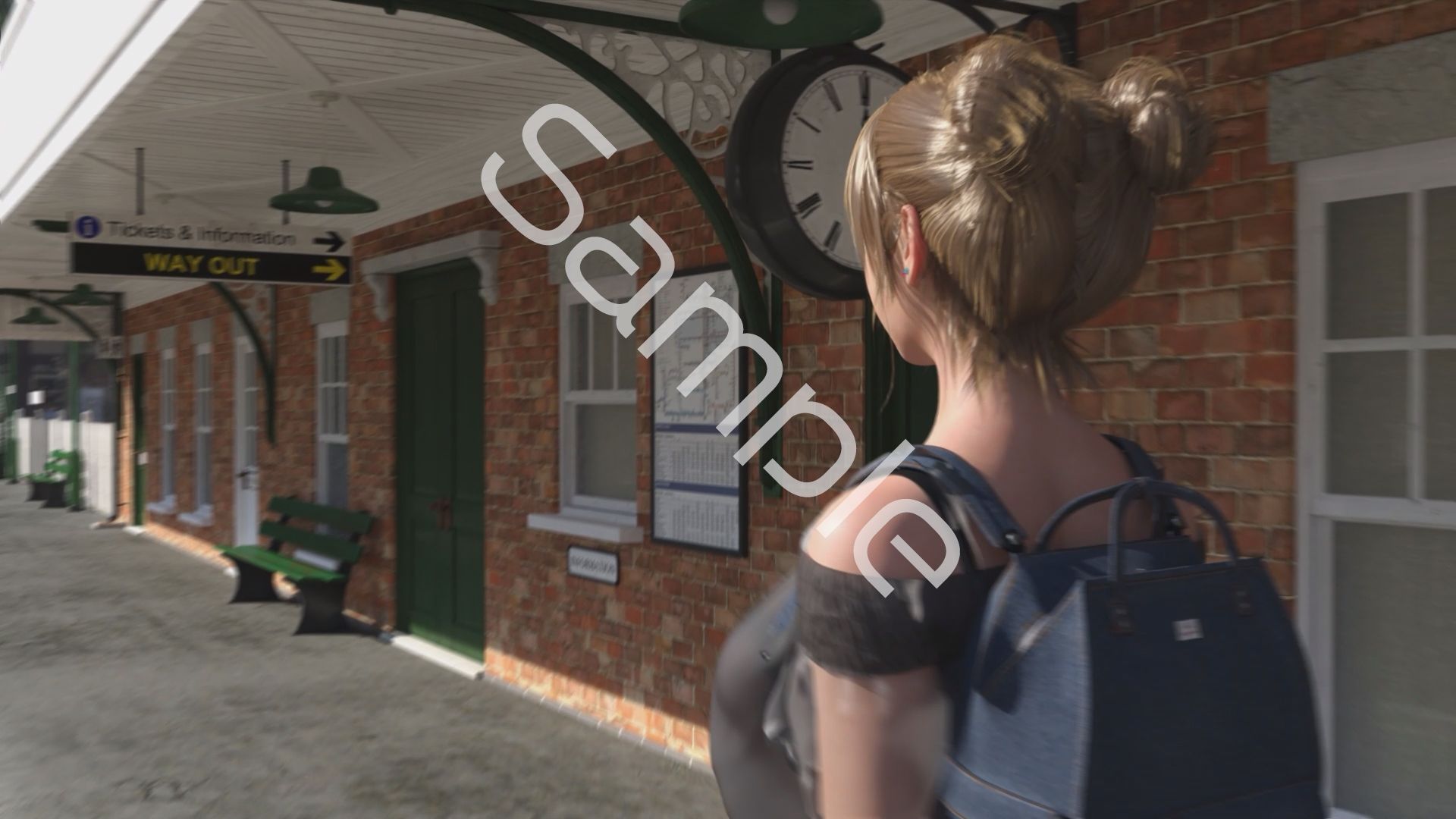 一ノ瀬廻里・私服登校日の通学途中の駅の階段でスカート内逆さ撮り盗撮の被害に遭う:PV07（シルキーな薄紫色のフルバックパンティ） サンプル画像8