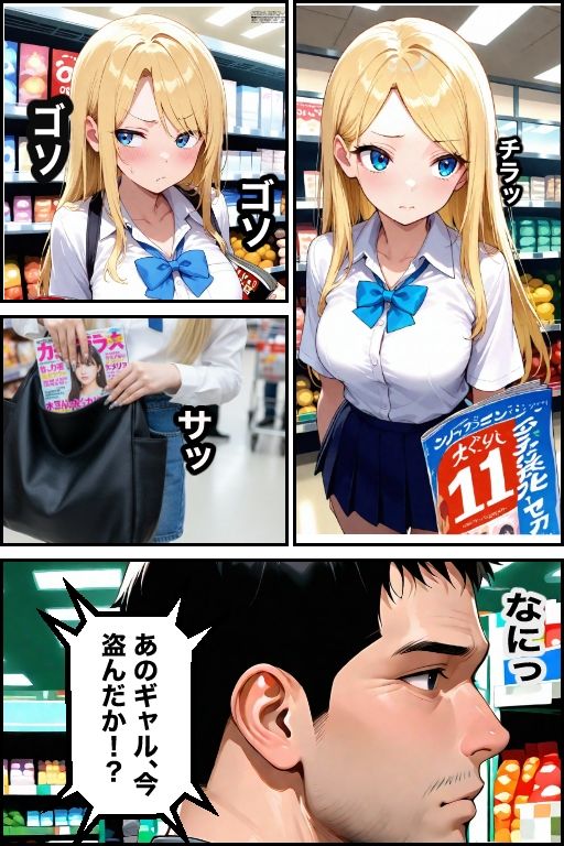万引き現行犯！金髪ギャルを店長専用の「中出し肉便器」に分からせるまで サンプル画像7