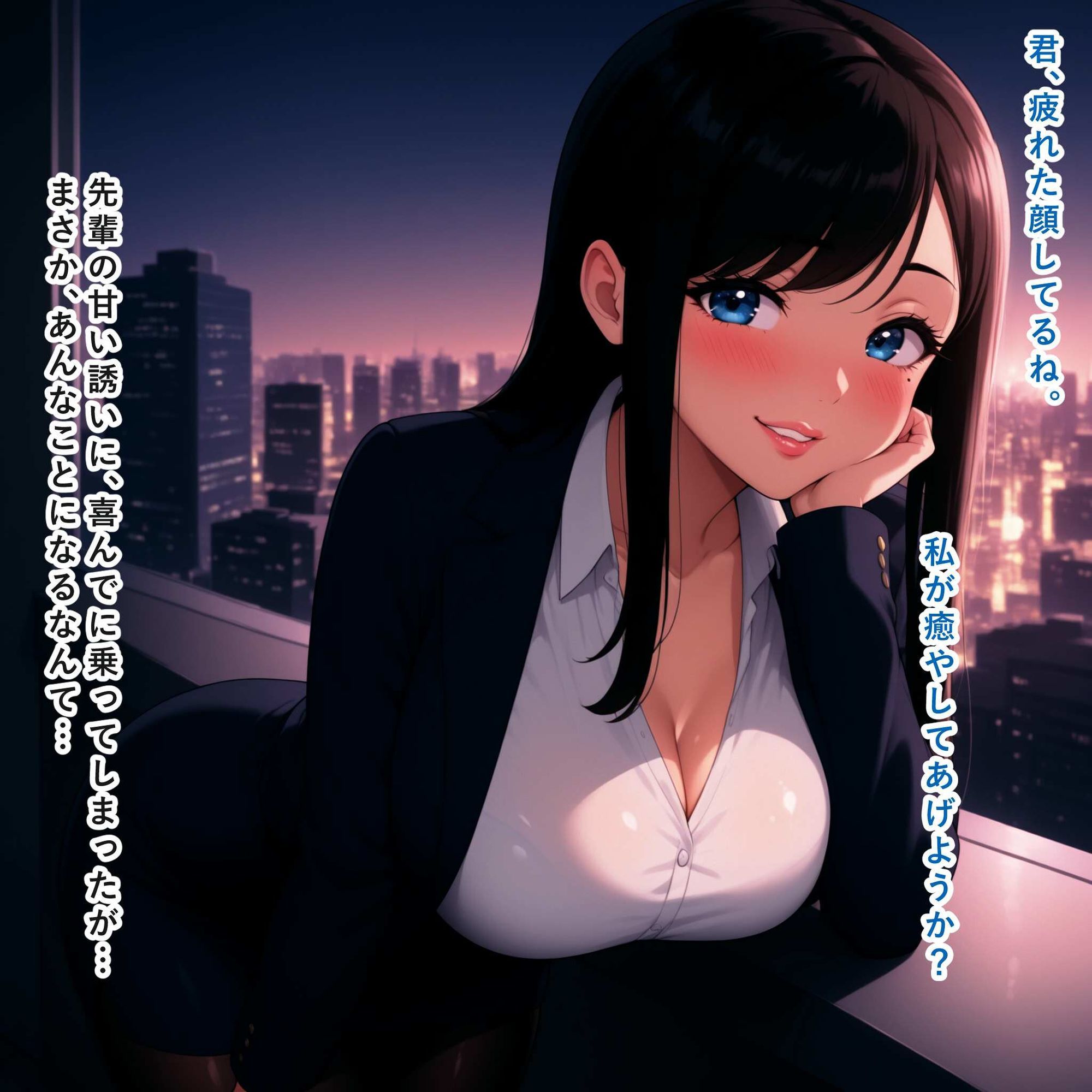 会社の優しい先輩に誘われたら、実はサキュバスで根こそぎ搾られました サンプル画像1