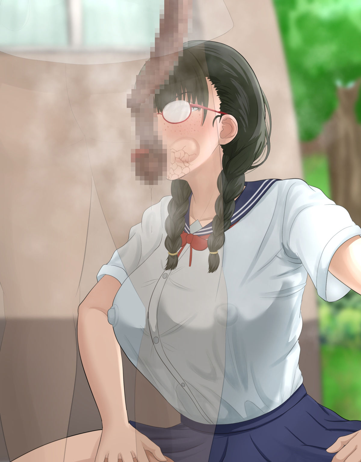 俺でもいけると思ってたクラスで下から六番目くらいの地味な爆乳陰キャオタク女子を同級生のデカチンで寝取られる話 サンプル画像2