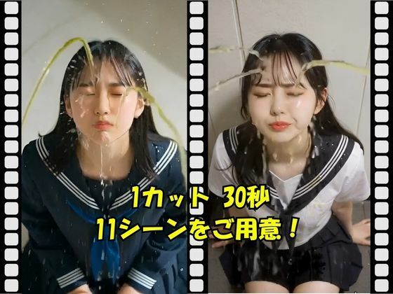 制服美少女にお〇っこ ぶっかけ サンプル画像1
