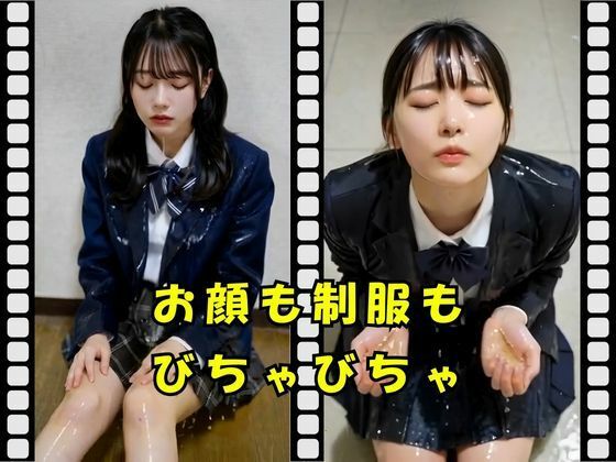 制服美少女にお〇っこ ぶっかけ サンプル画像2