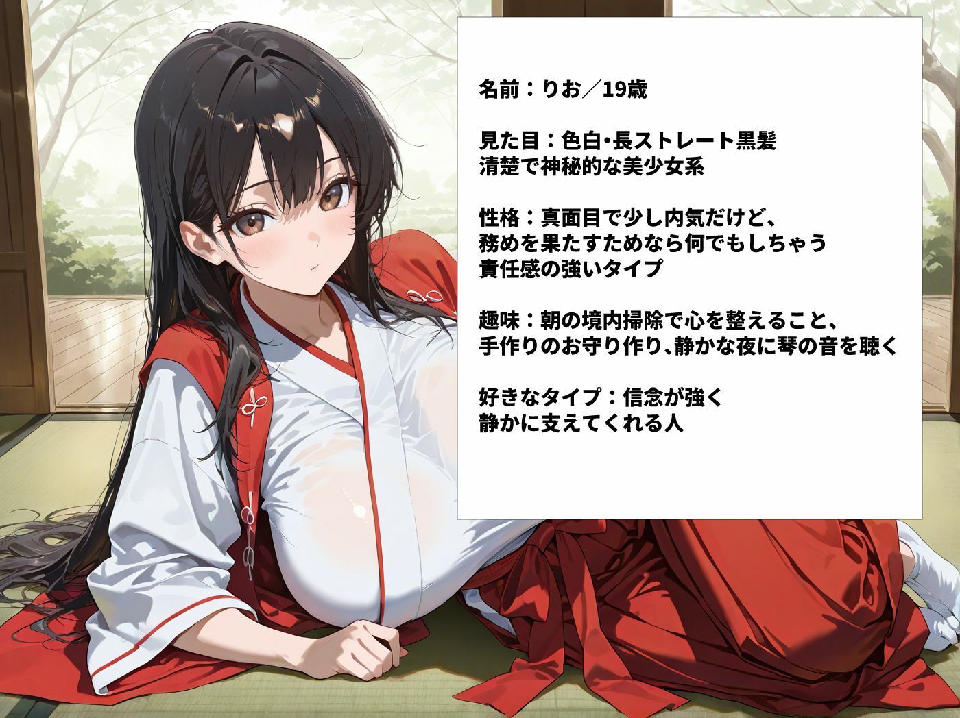 巫女バイト中の巨乳女子大生を神主が呼び出しハメまくった一部映像 サンプル画像1