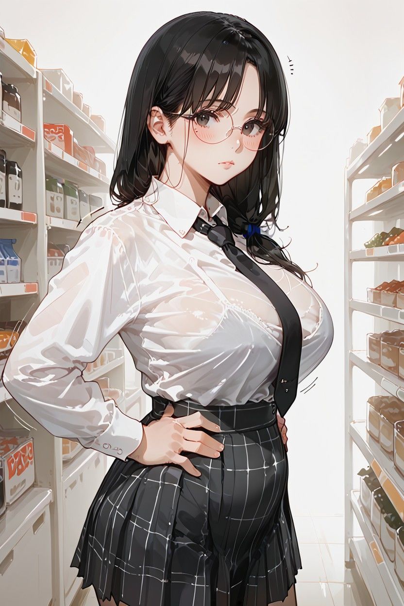 幼馴染委員長が彼女になったら、意外と大胆だった件（生成プロンプト同梱） サンプル画像2