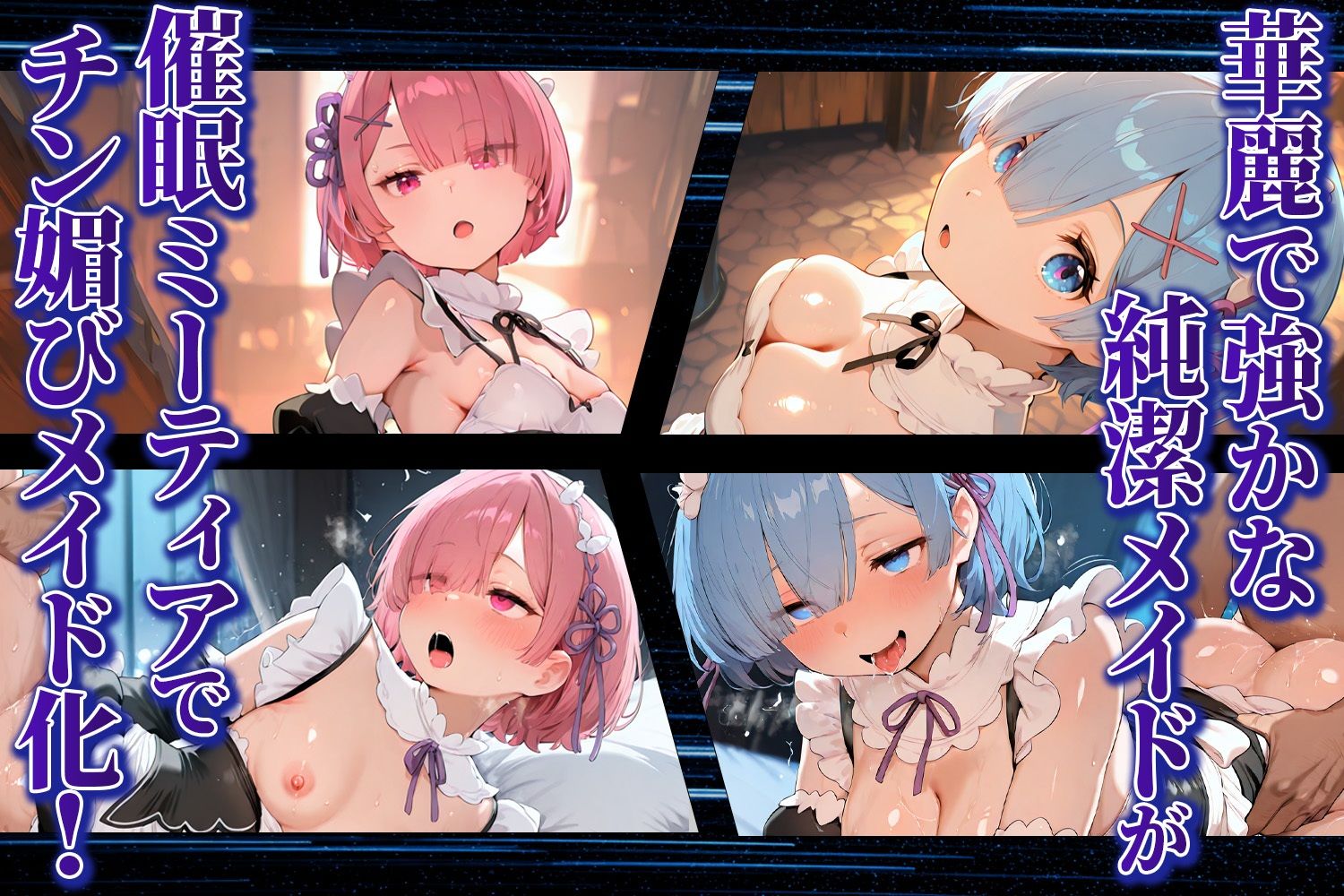 底辺ストーカーの逆転催● レム＆ラムがイキ狂い中出しされる話 サンプル画像4