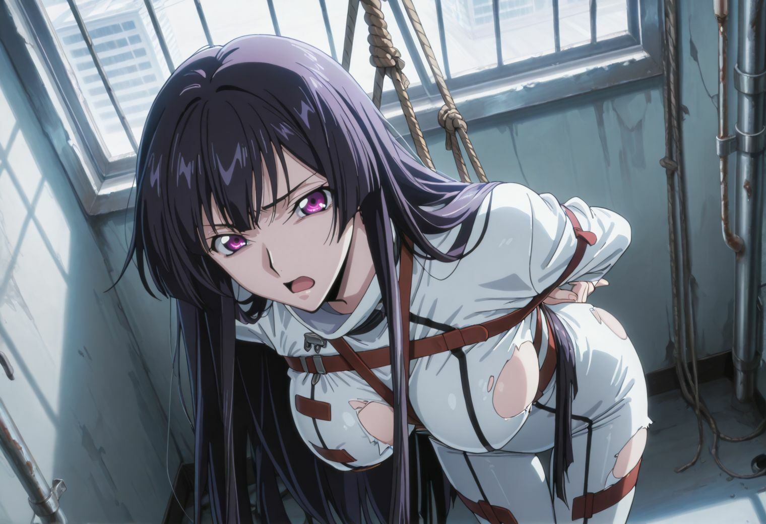 廃ビルに響く喘ぎ声。皇女サク〇と生ハメセックス サンプル画像1