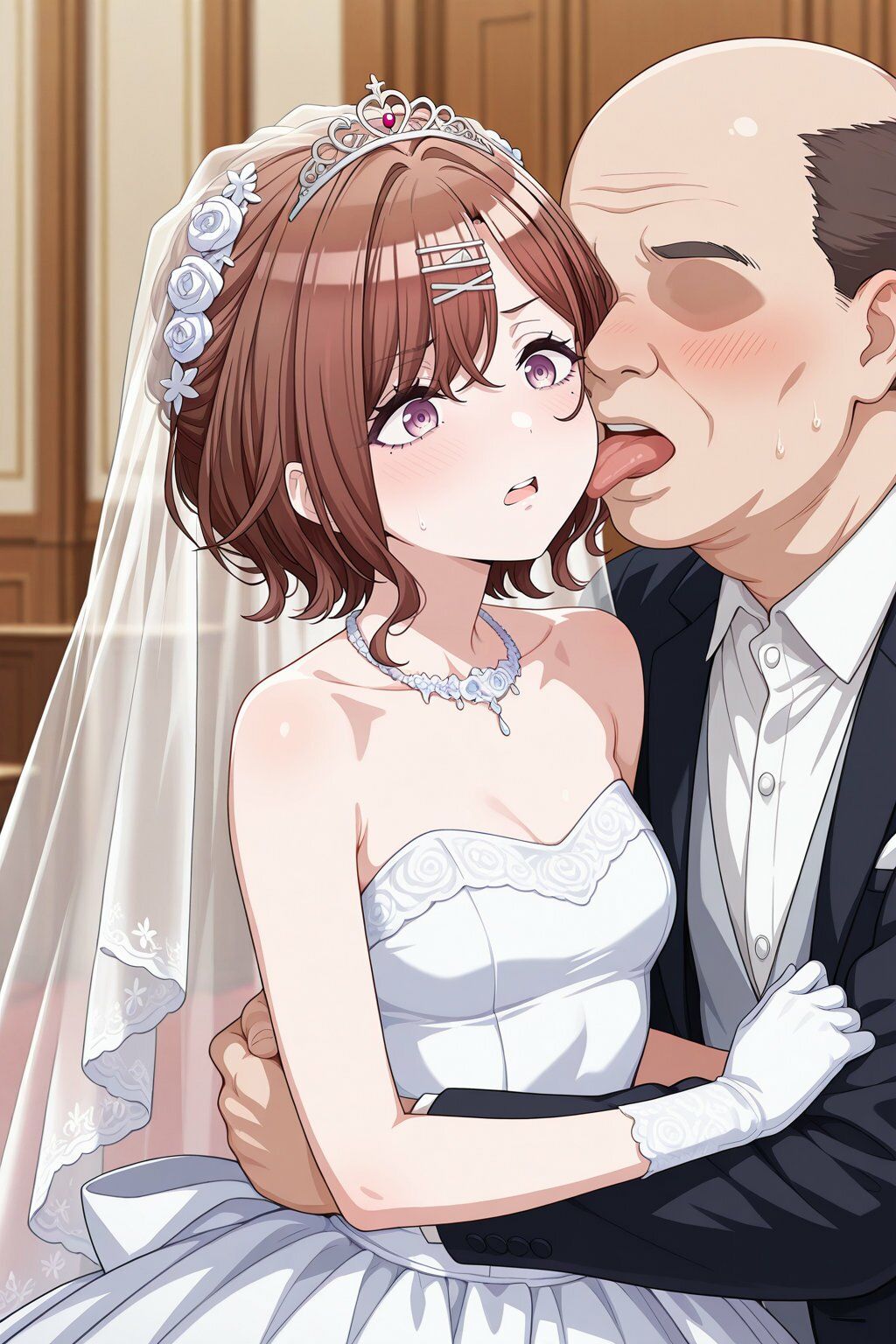 樋口○香 ウェディングドレスでキモおじにより強●性接待 サンプル画像2