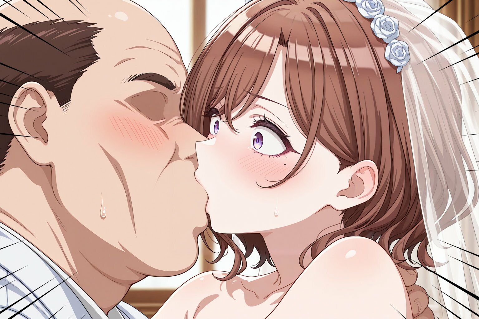 樋口○香 ウェディングドレスでキモおじにより強●性接待 サンプル画像3