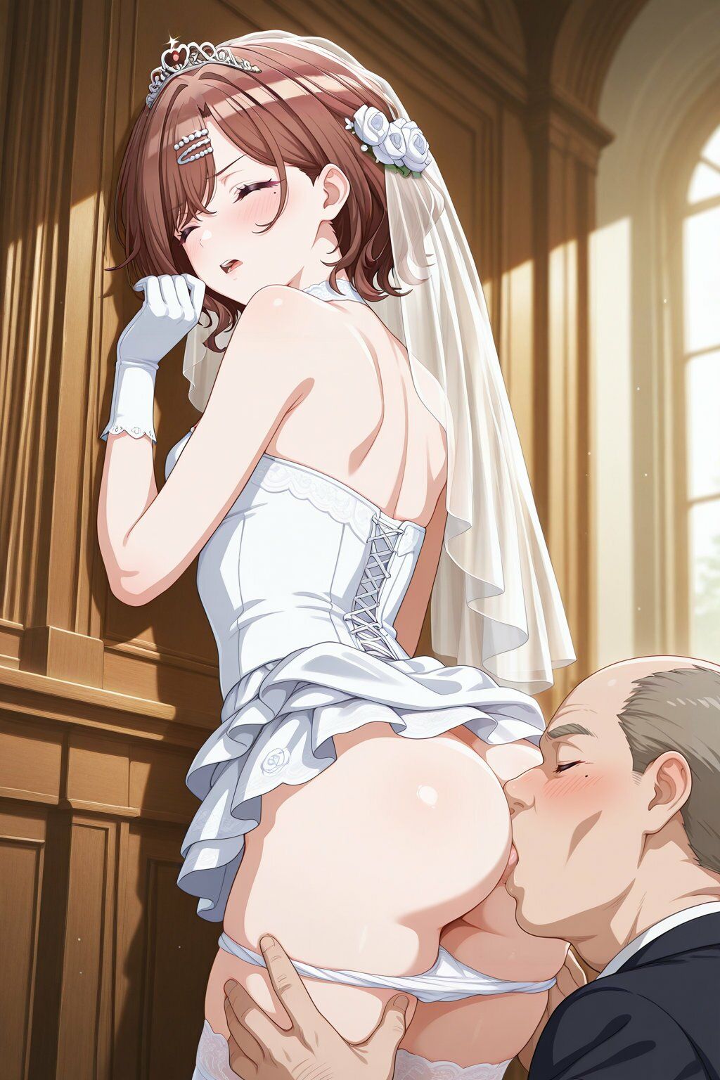 樋口○香 ウェディングドレスでキモおじにより強●性接待 サンプル画像4