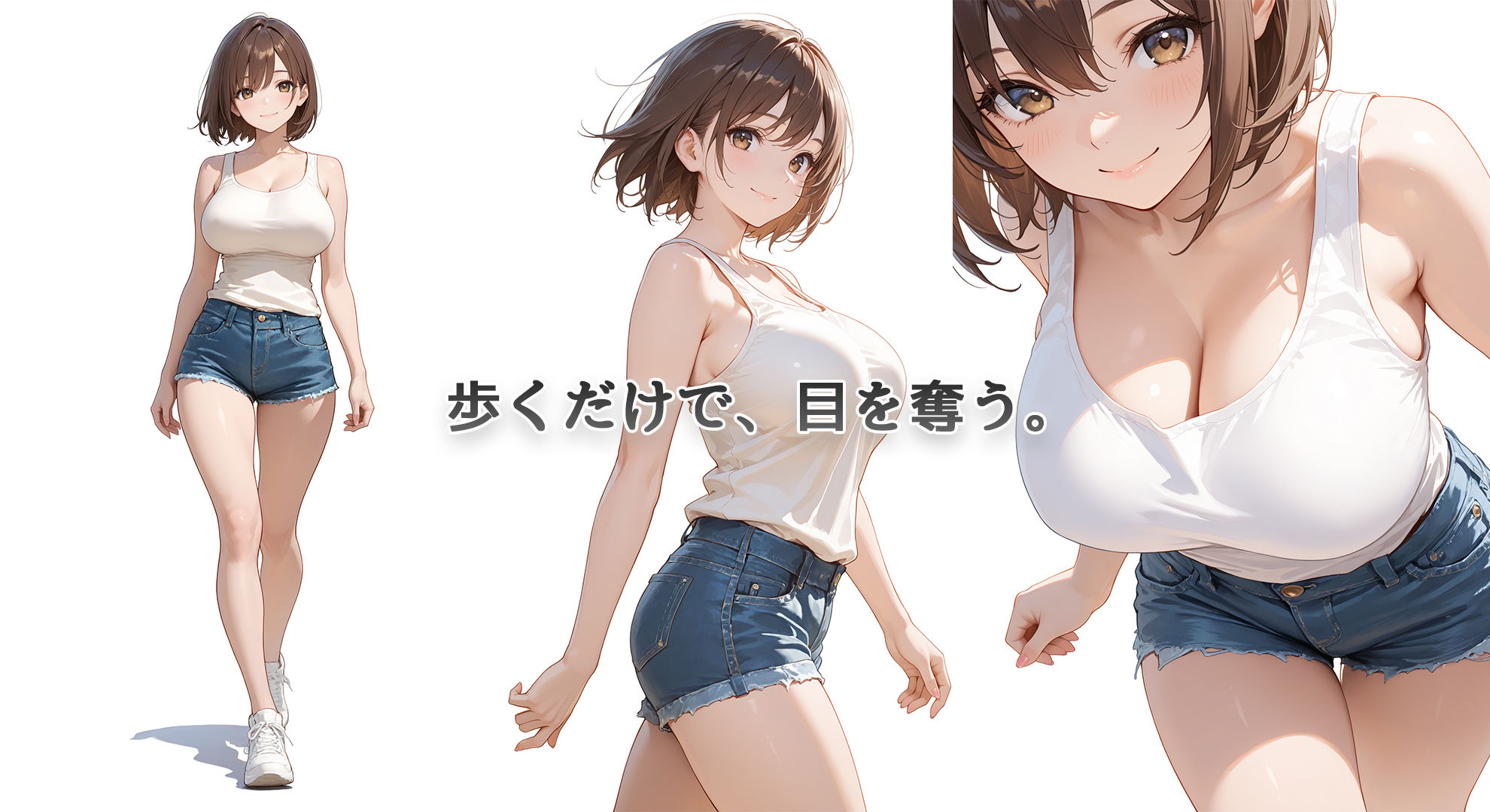 歩くだけで目を奪う、乳揺れ鑑賞3本セット サンプル画像1