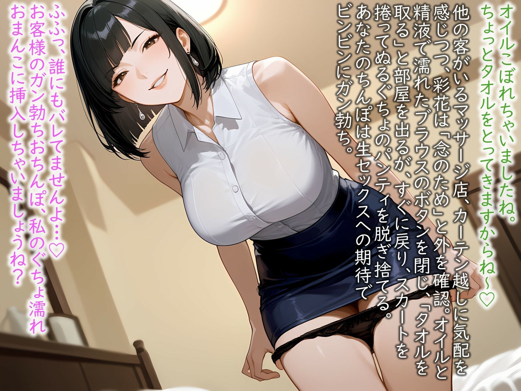 爆乳むっつり人妻セラピスト彩花は、健全エキナカマッサージ店で連続射精・連続中出し9発で大満足 サンプル画像4