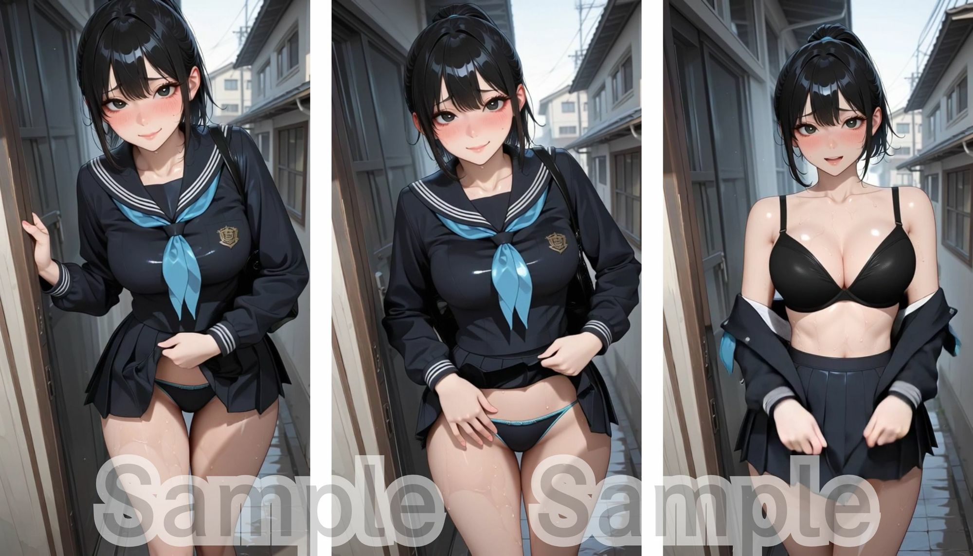 爆乳母乳JK 〜セーラー服お姉さんの搾乳ビデオ〜 サンプル画像3