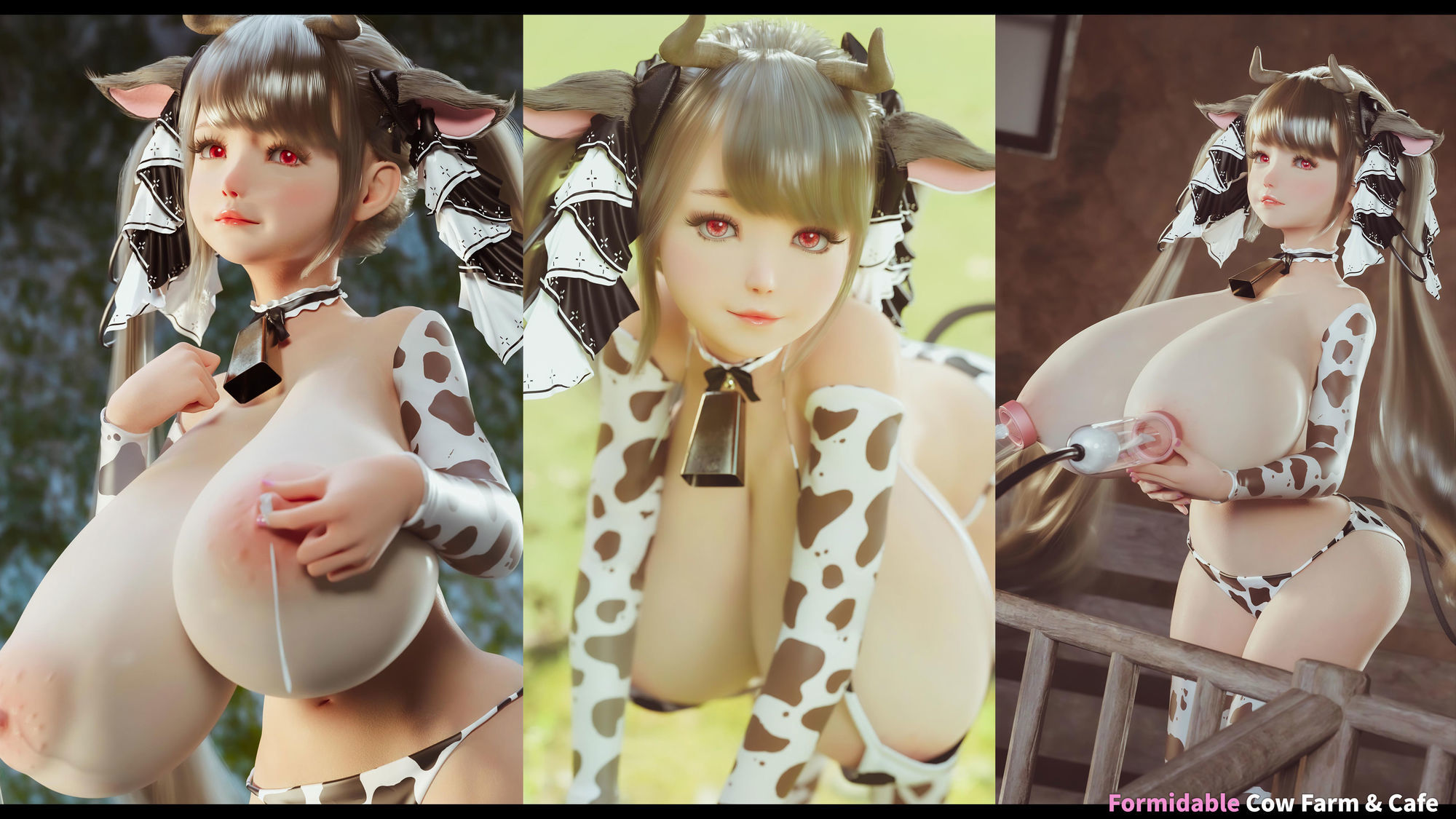 牛柄ビキニの爆乳牛娘4 サンプル画像7