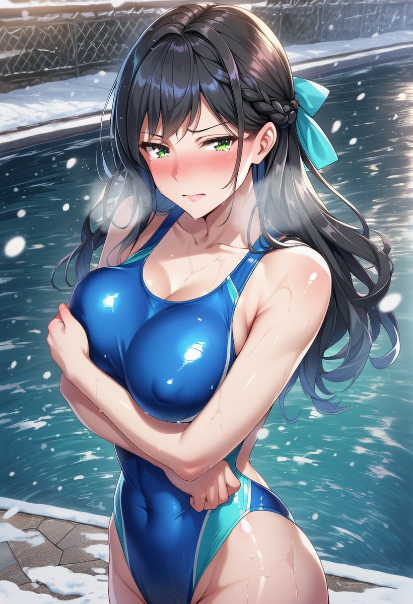 真冬の寒中水泳 〜ハイレグ少女の試練〜 サンプル画像1