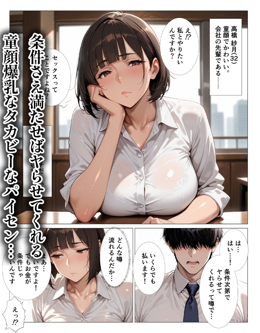 童顔爆乳のタカビーパイセンの手コキ我慢できたらご褒美セックスさせてあげる サンプル画像1