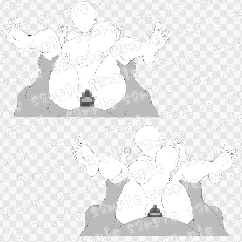 線画素材集［手］85 サンプル画像1