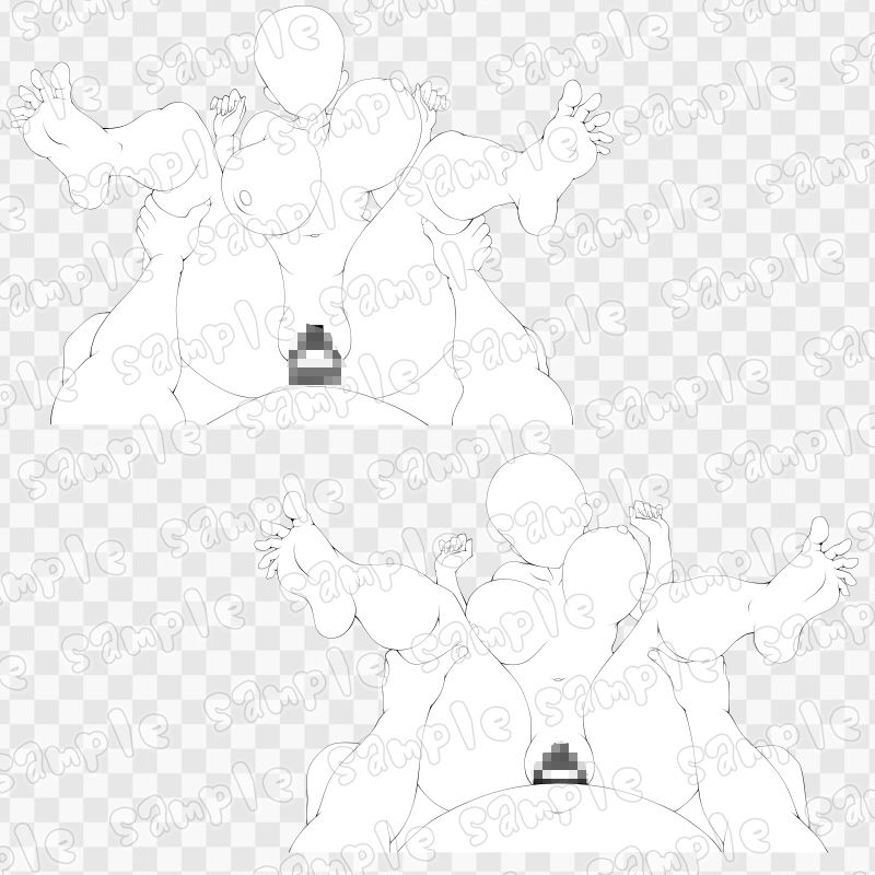 線画素材集［手］85 サンプル画像2