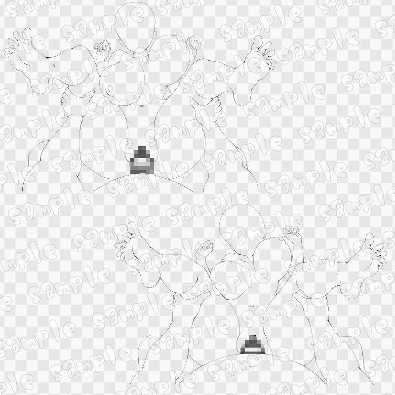 線画素材集［手］85 サンプル画像3