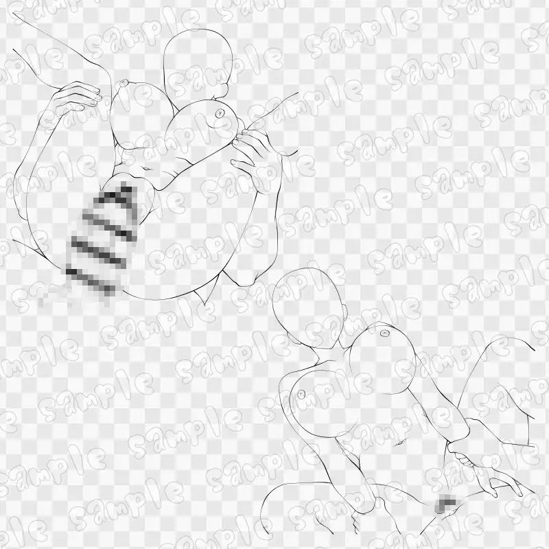 線画素材集［手］86 サンプル画像3