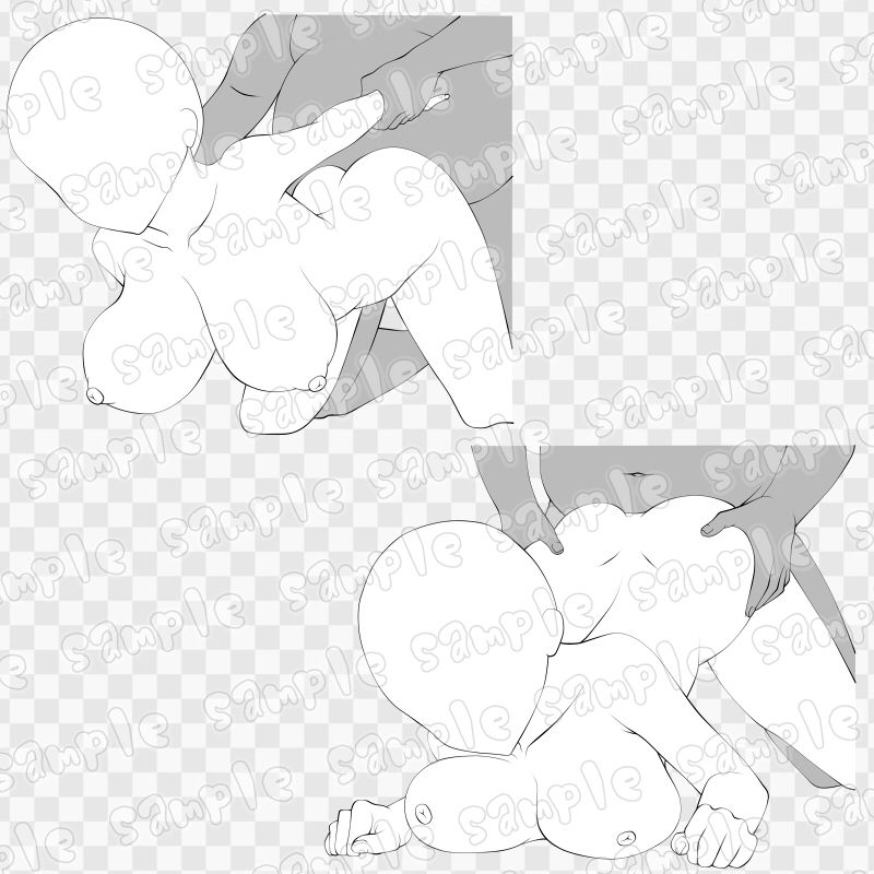 線画素材集［手］87 サンプル画像1