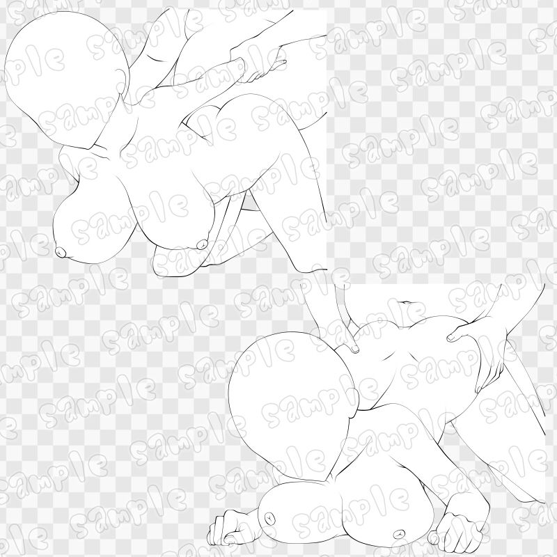 線画素材集［手］87 サンプル画像2