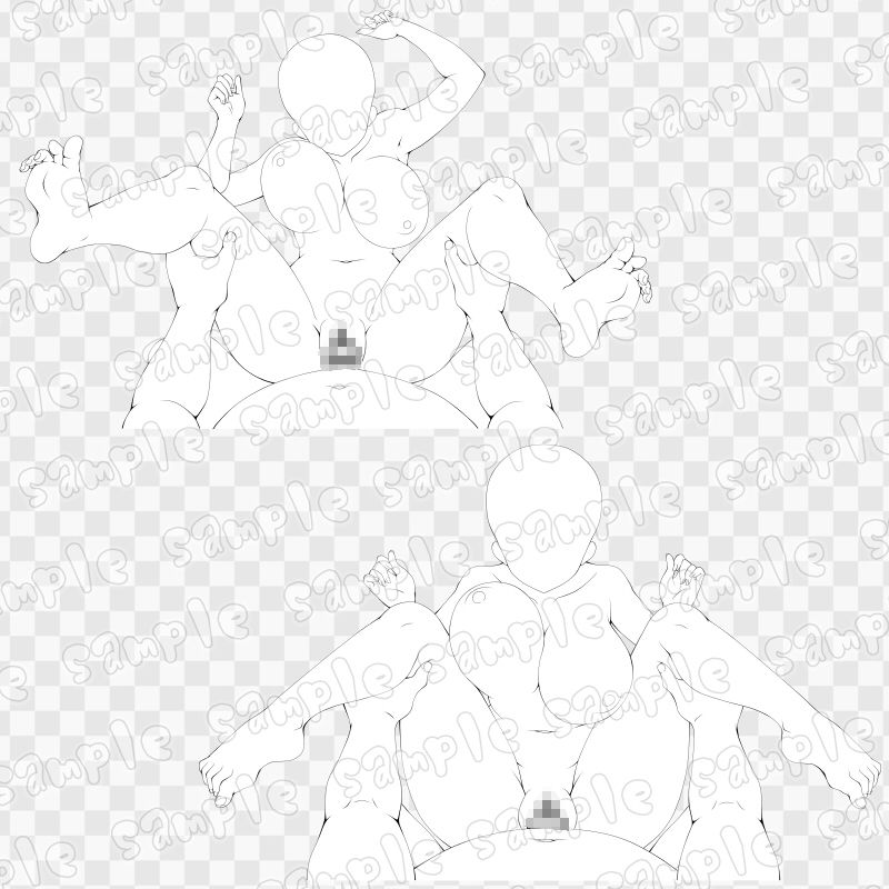 線画素材集［手］91 サンプル画像2