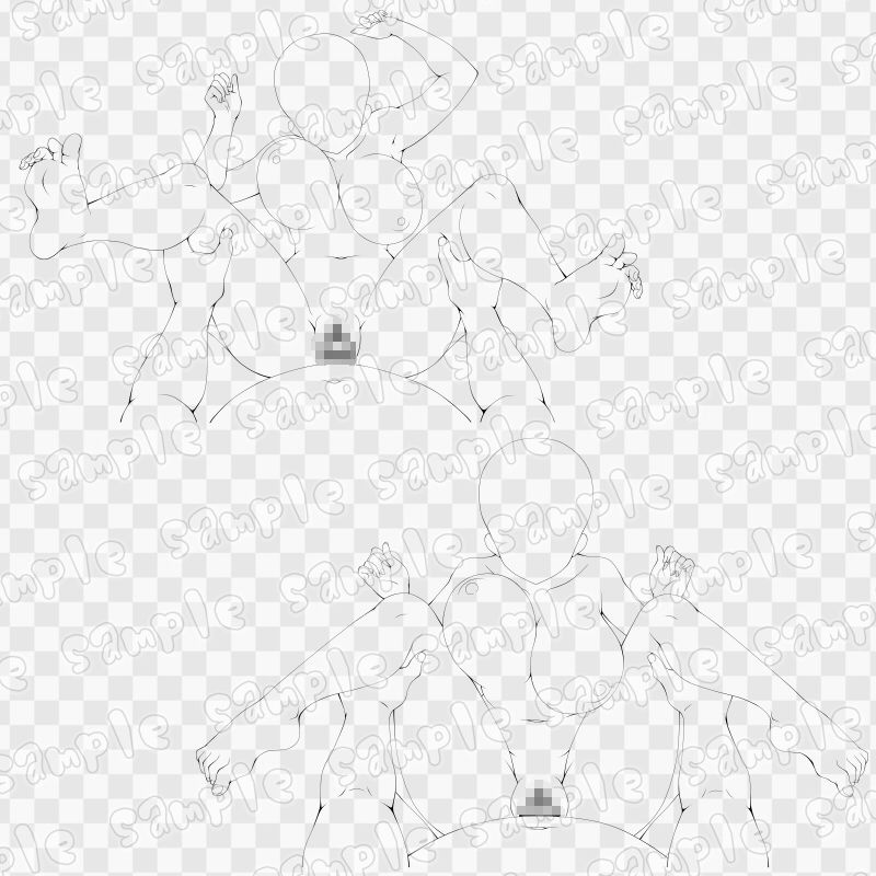 線画素材集［手］91 サンプル画像3