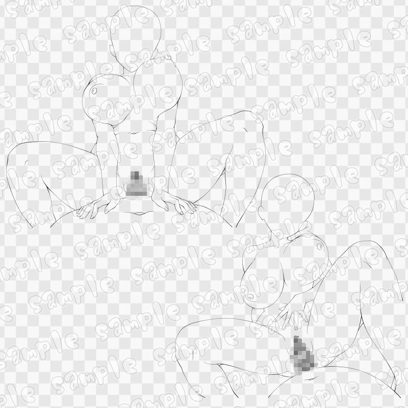 線画素材集［手］98 サンプル画像3