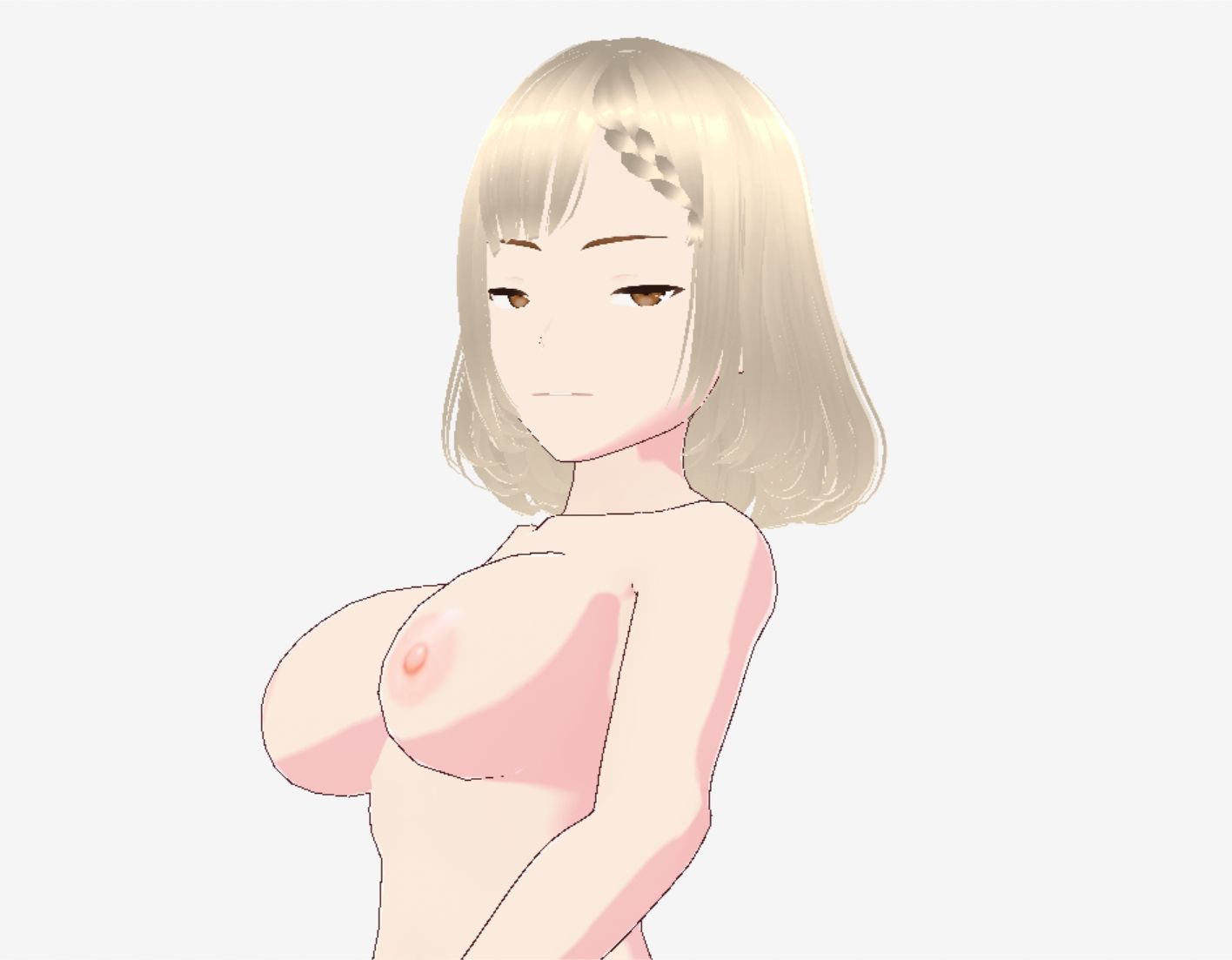 金髪の浴衣の和風美女（セリフなし  3DCGモデル  イラスト集） サンプル画像10