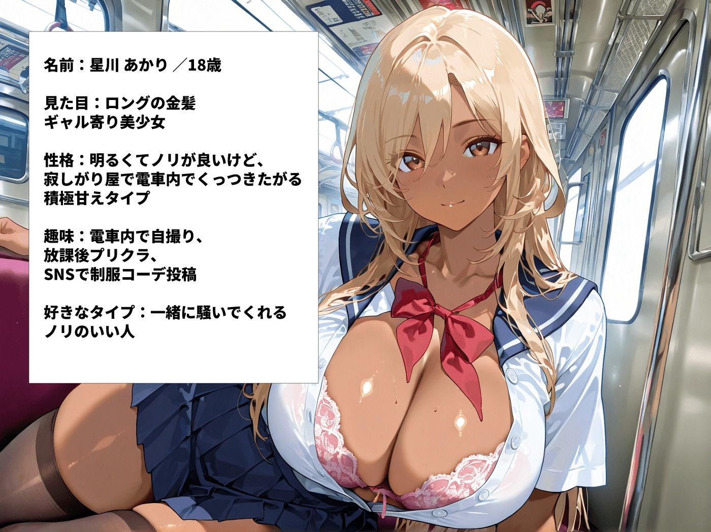 電車で爆乳JKをハメまくる一部始終 サンプル画像4