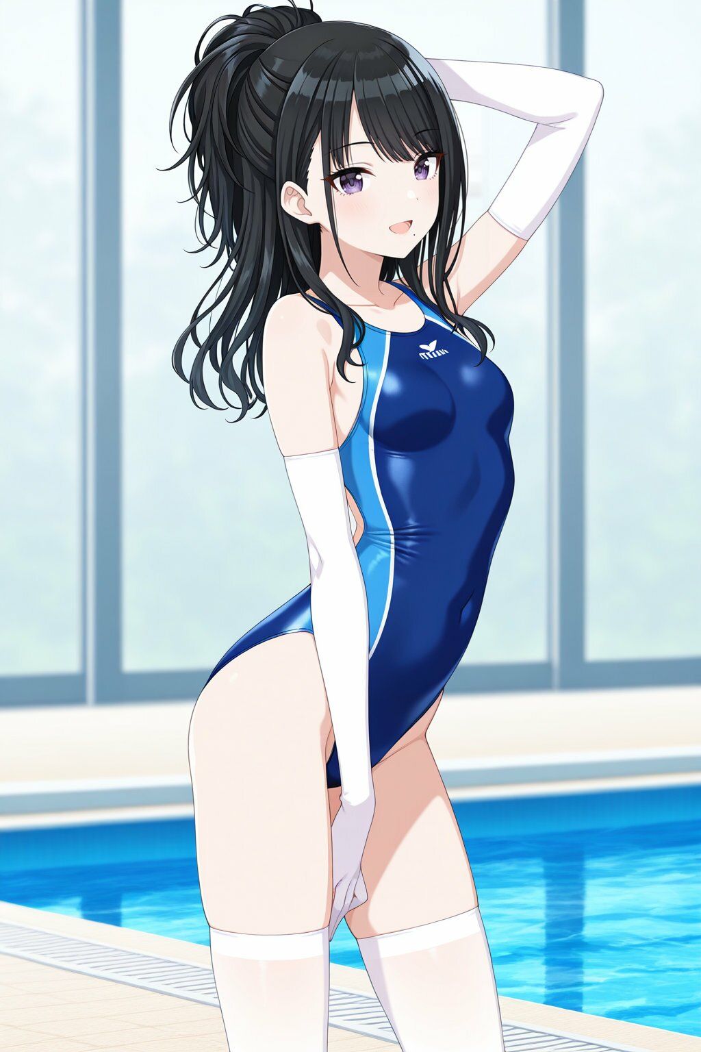 風野●織  競泳水着でキモおじ強●種付け サンプル画像1