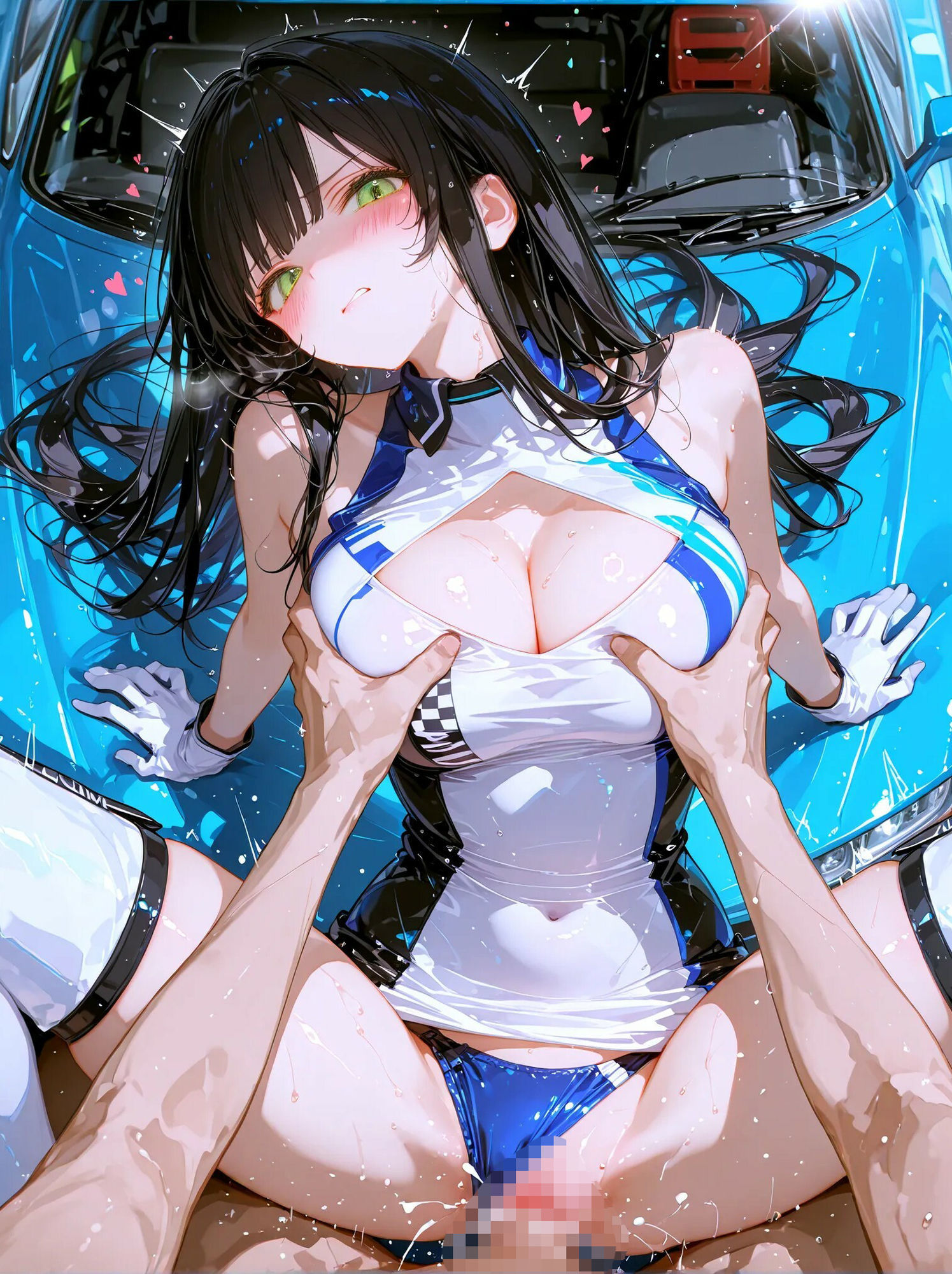 黒髪ロング レースクイーンとセックス サンプル画像2