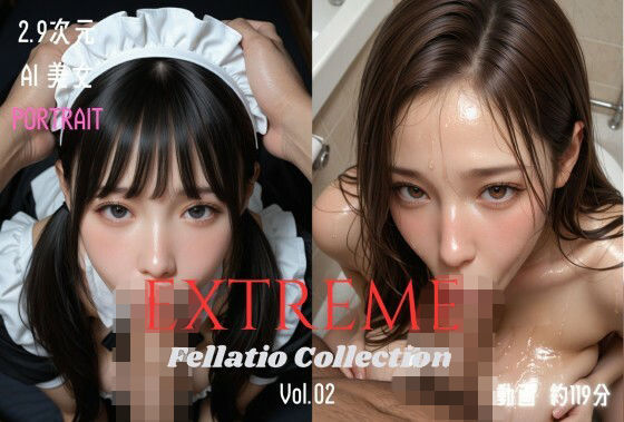 2.9次元AI美女 PORTRAIT EXTREME Fellatio Collection VOL.02 AI SEX 動画集 サンプル画像1