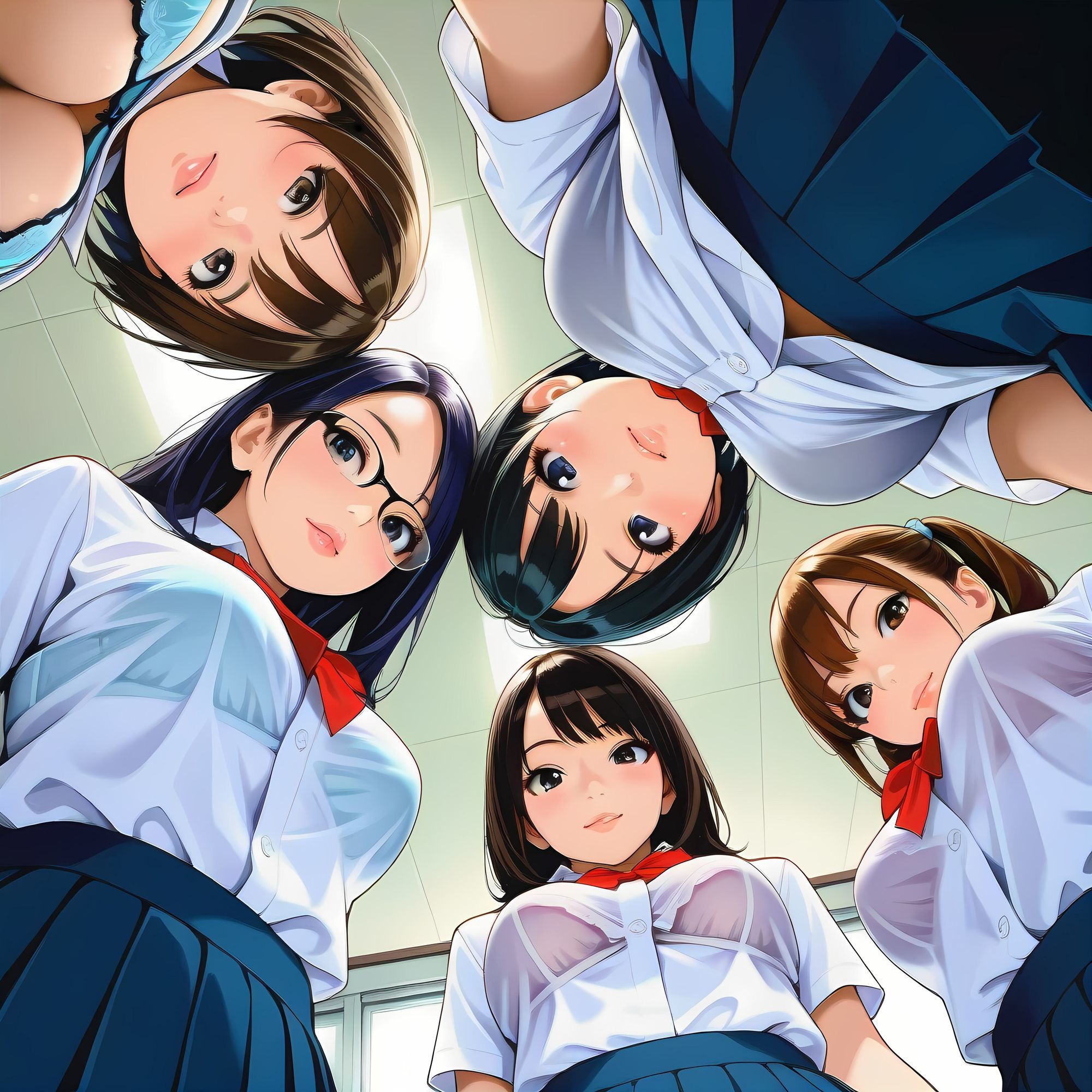 AIイラストフェティシズム『制服とブラ』 サンプル画像9