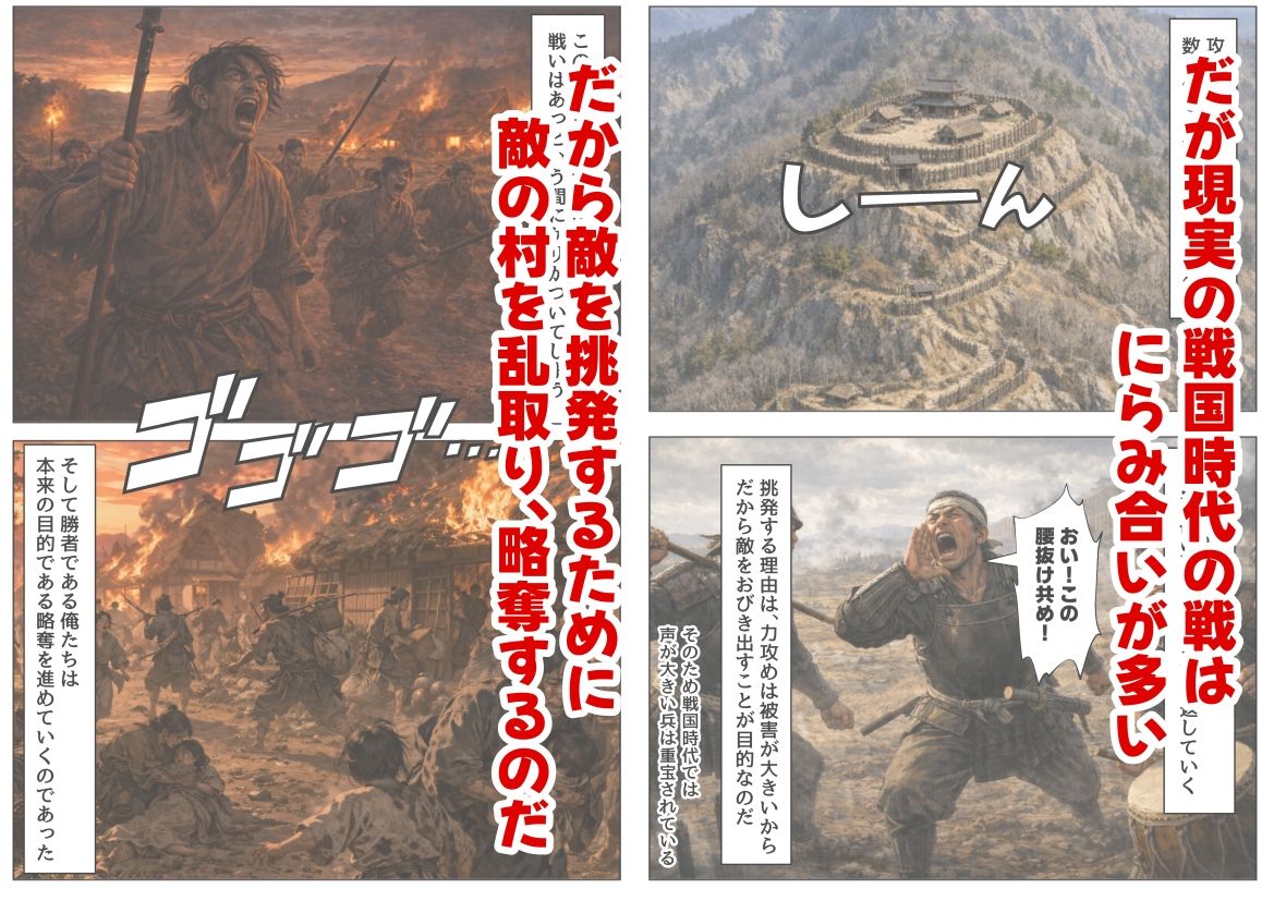 《戦の乱取り（略奪）》 戦国時代の農村に俺が転生したら、エロすぎた史実の話 サンプル画像3