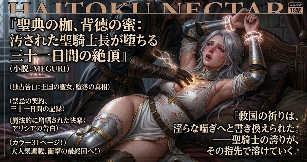 『聖典の枷、背徳の蜜:汚された聖騎士長が堕ちる三十一日間の絶頂』 サンプル画像5