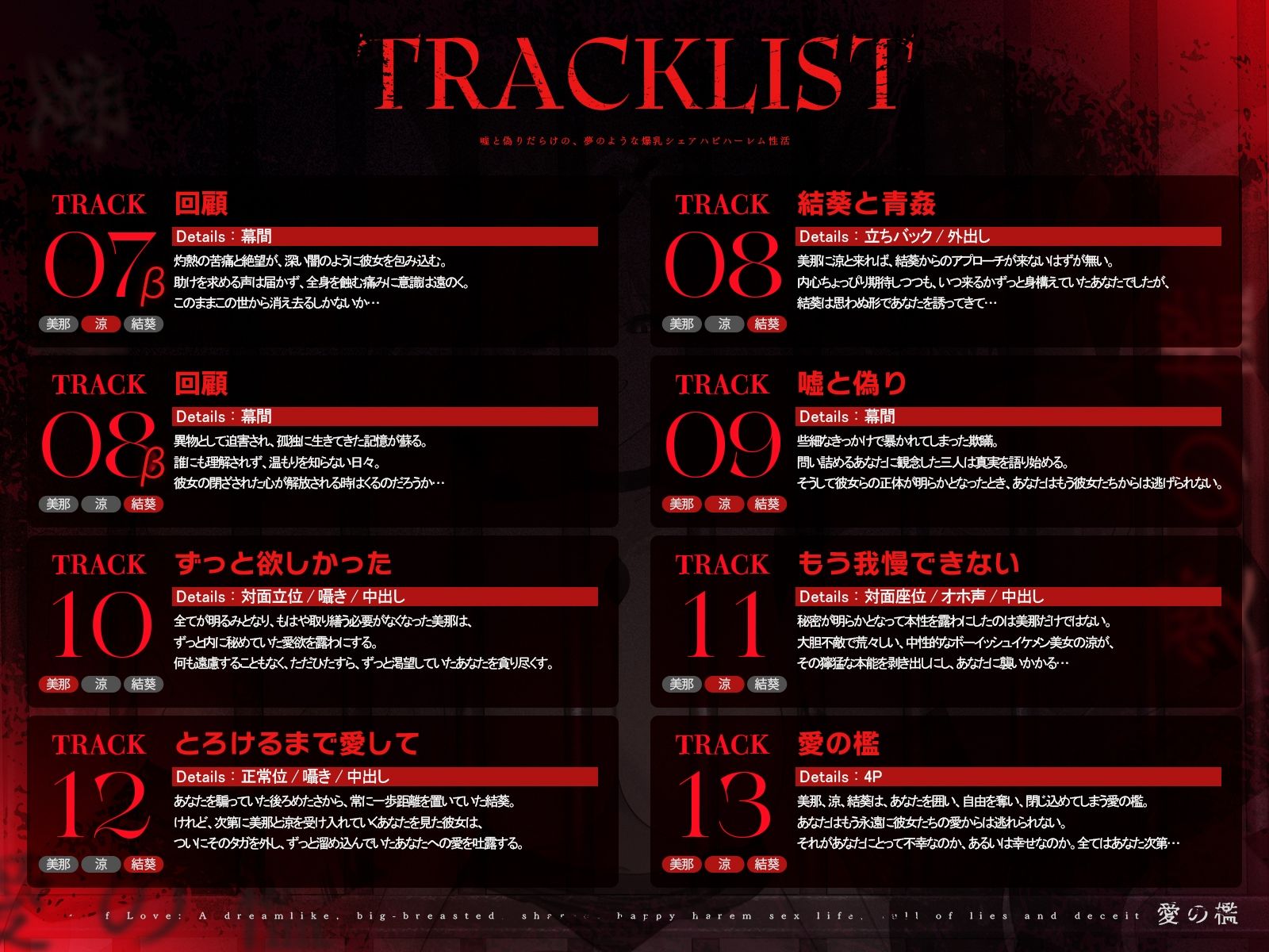 【1周年記念＊ロング作品】愛の檻〜嘘と偽りだらけの、夢のような爆乳シェアハピハーレム性活〜【KU100収録】 サンプル画像7