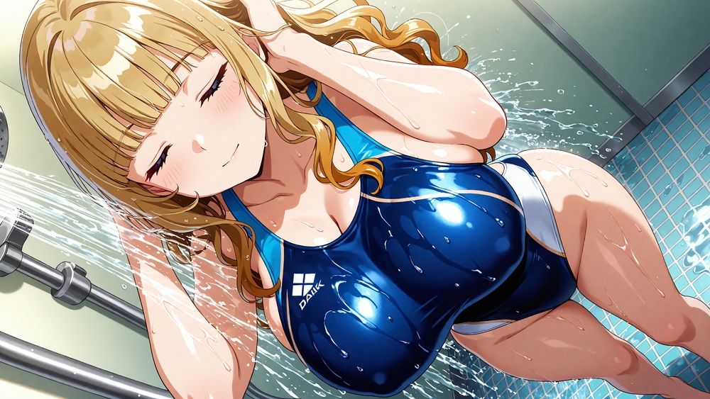 【4K】爆乳ツインカラー水泳部が合宿で媚薬漬け！指導者と濡れ交尾 サンプル画像7