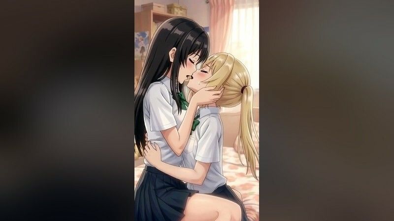 【4Kフルモーション】制服百合少女の濃厚ディープキス〜密着こすりあいでイッちゃう3分フルアニメ〜【フルボイス】 サンプル画像3