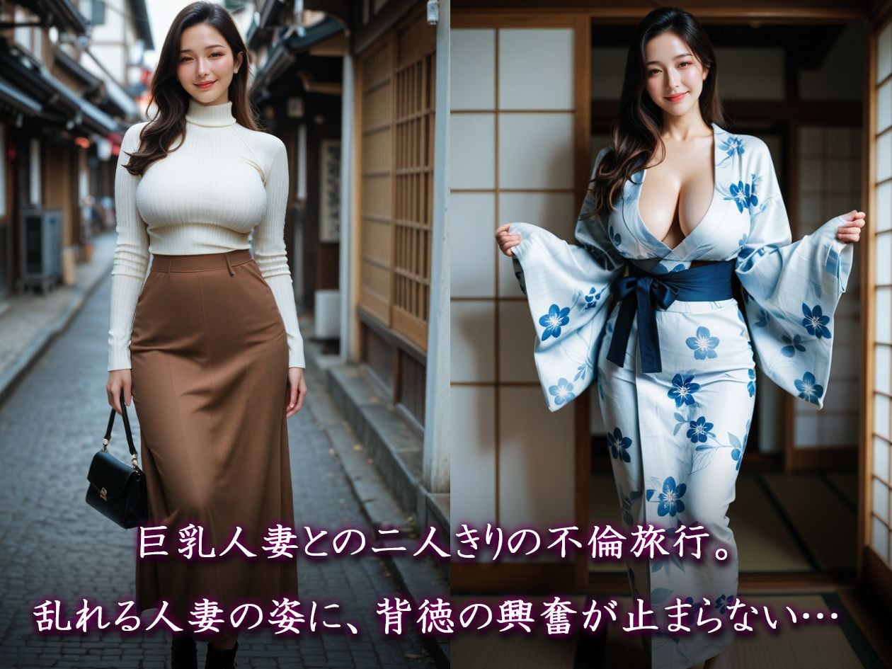 【AIのAV動画】人妻温泉〜巨乳が揺れる湯けむり情事〜 サンプル画像2