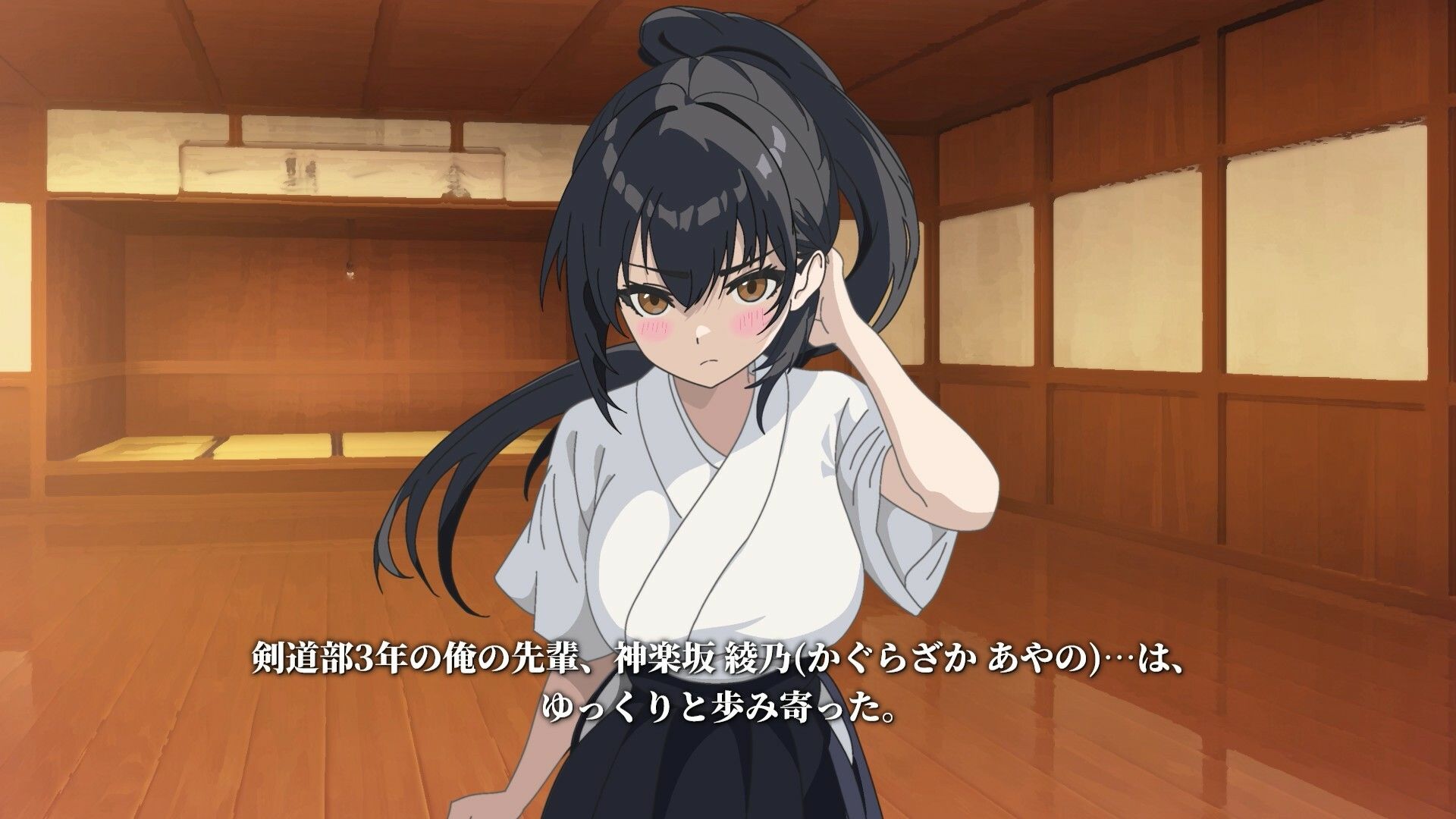 【Live2Dアニメ】剣道の試合で負けた俺を先輩がケア（エッチ）してくれる話 サンプル画像1