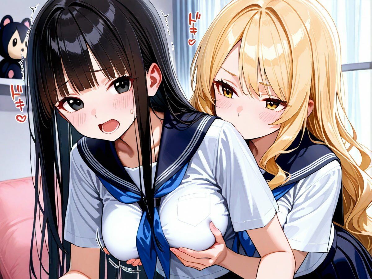 【NTR 百合】初めてできた彼女が俺の幼馴染のギャルに寝取られた！それを見た俺は‥ サンプル画像3