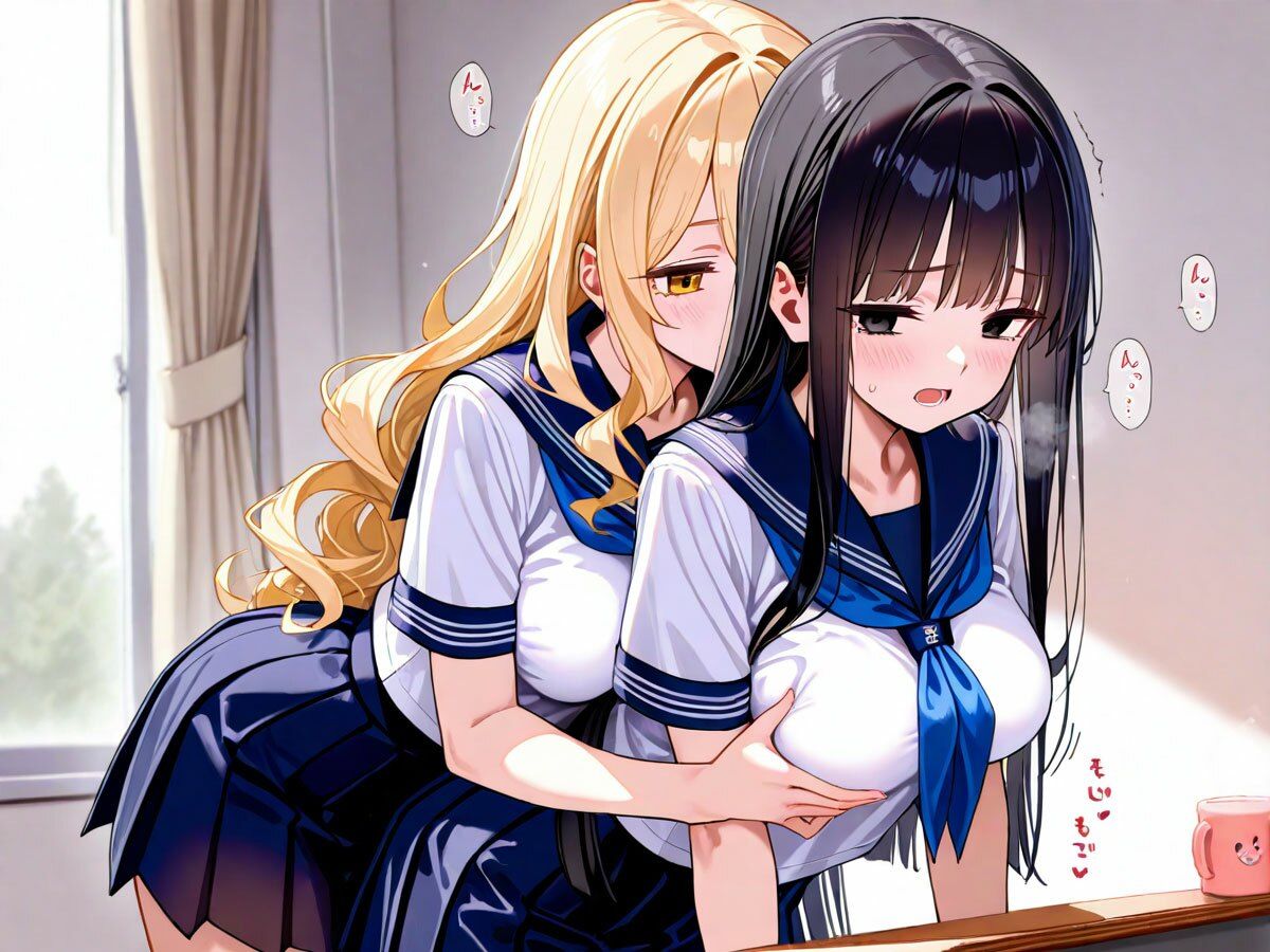 【NTR 百合】初めてできた彼女が俺の幼馴染のギャルに寝取られた！それを見た俺は‥ サンプル画像4