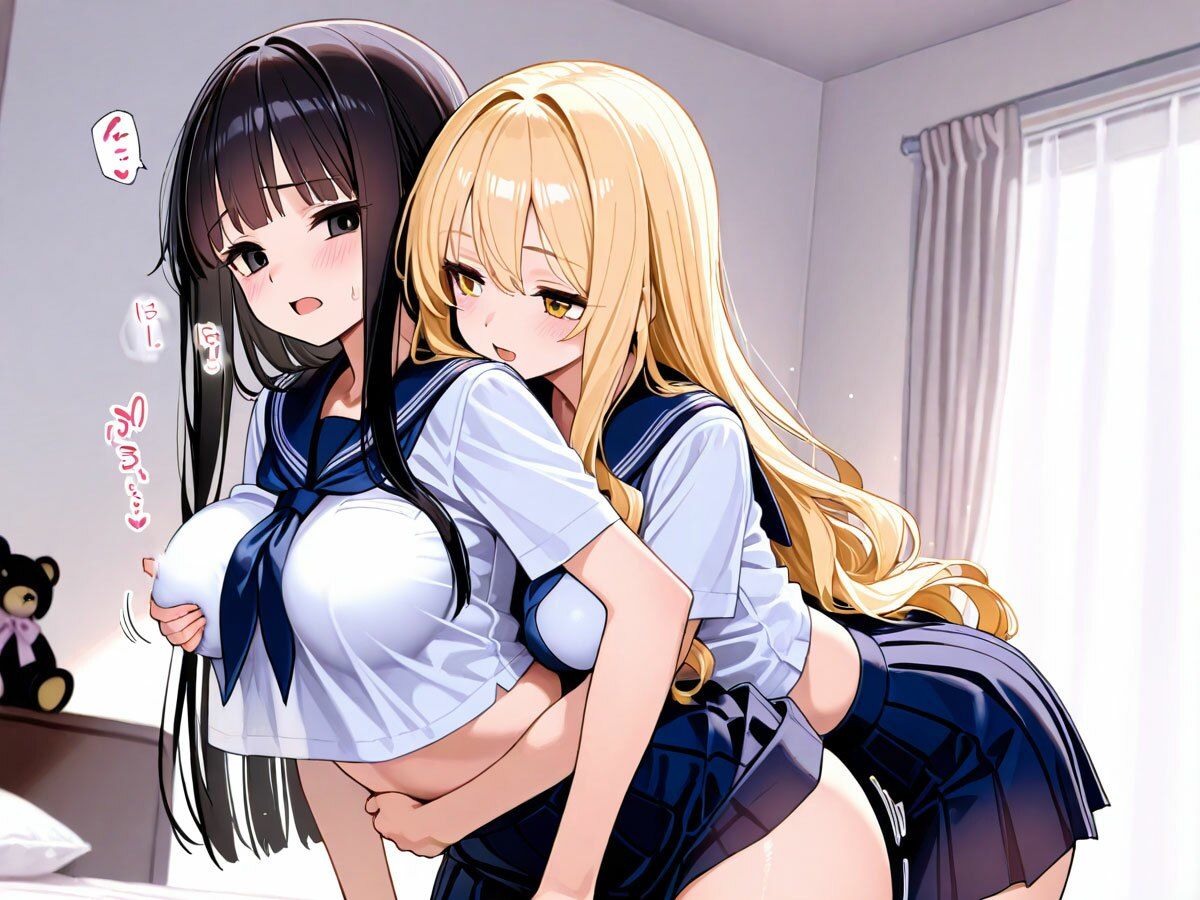 【NTR 百合】初めてできた彼女が俺の幼馴染のギャルに寝取られた！それを見た俺は‥ サンプル画像5