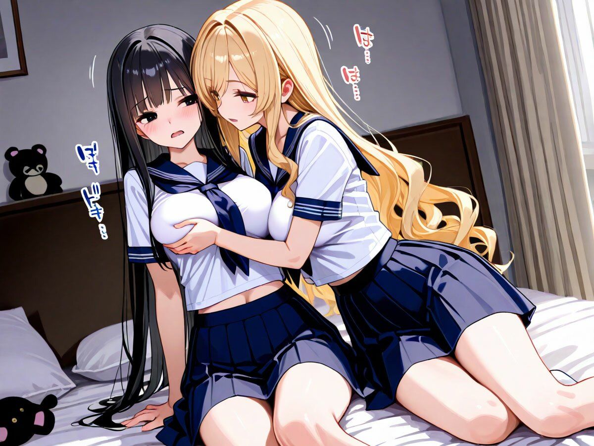【NTR 百合】初めてできた彼女が俺の幼馴染のギャルに寝取られた！それを見た俺は‥ サンプル画像6