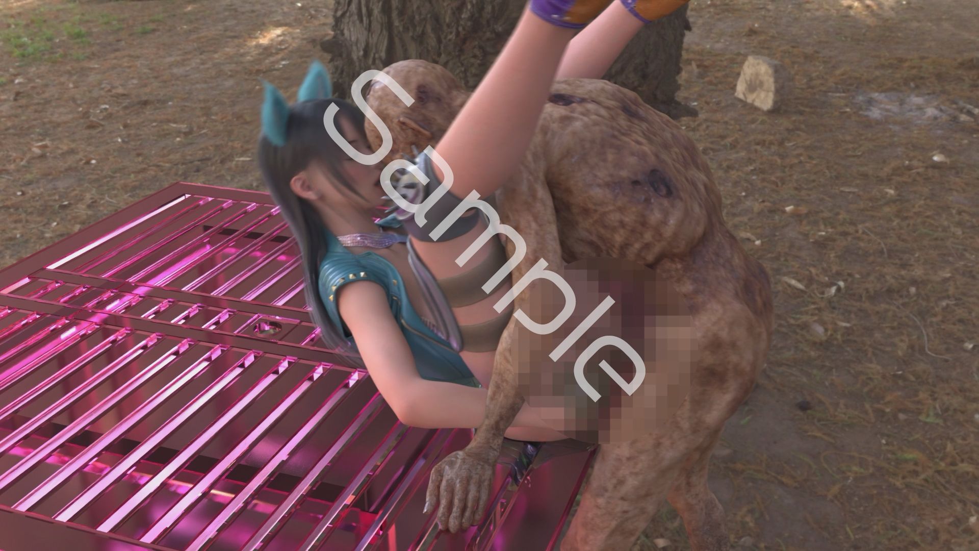 【△100】沙耶が主人公のMMORPG『編隊コレクション:Re』ゲーム動画（Vol.22:ゾンビの集団によるレ○プ被害に遭ってしまう:四十八手・「理非知らず」でおっぱい丸出し） サンプル画像2